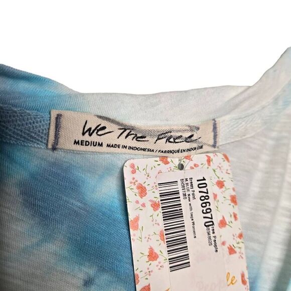 Free People Relaxed Ocean Breeze Top Shirt Size Medium - Picture 7 of 8